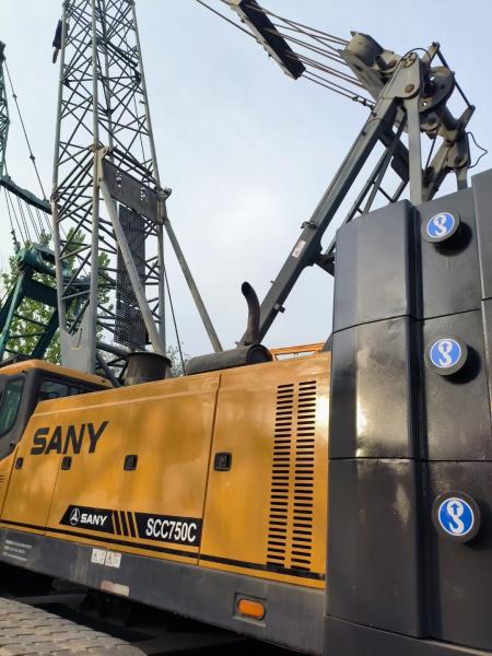 SANY SCC750C 75 Ton 2nd Hand Crawler Crane Lifting Equipment Fully Functional