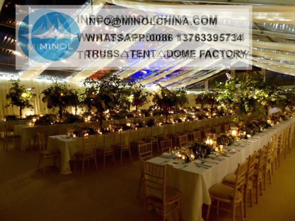 1000 Seaters 950g/Sqm Indoor Wedding Tents With Linnings