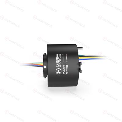0-200RPM Through Bore Slip Rings 12 Circuits 10 A 16 Circuits Signal 2 Circuits Shielded