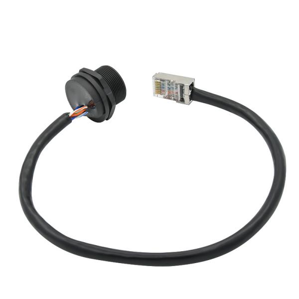 A rede 8 Pin Waterproof Rj 45 Jack Plastic Straight Male To Rj45 fêmea moldou o cabo