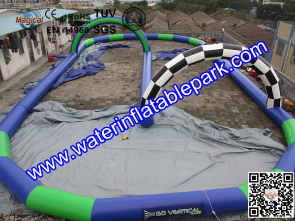 ODM / OEM Available Inflatable Race Track Game For Zorb Ball