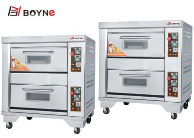 Capacidade de aço inoxidável mecânica comercial das bandejas de Oven With Two Deck Two do gás da padaria
