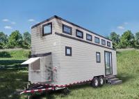 Modernas casas pequenas pré-fabricadas em rodas: projetos de casas modernas com reboque para Airbnb