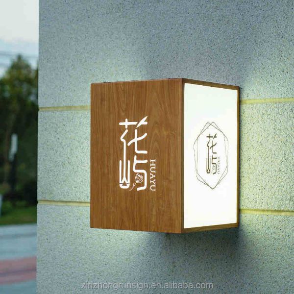 Customized Acrylic Light box Led Sign Wall Mounted Square Advertising Signage Display Logo
