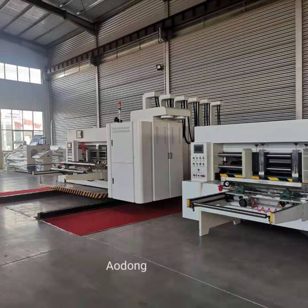 Auto Flexo Printing Slotting Die Cutting Machine 450 Pieces/Min Design Speed
