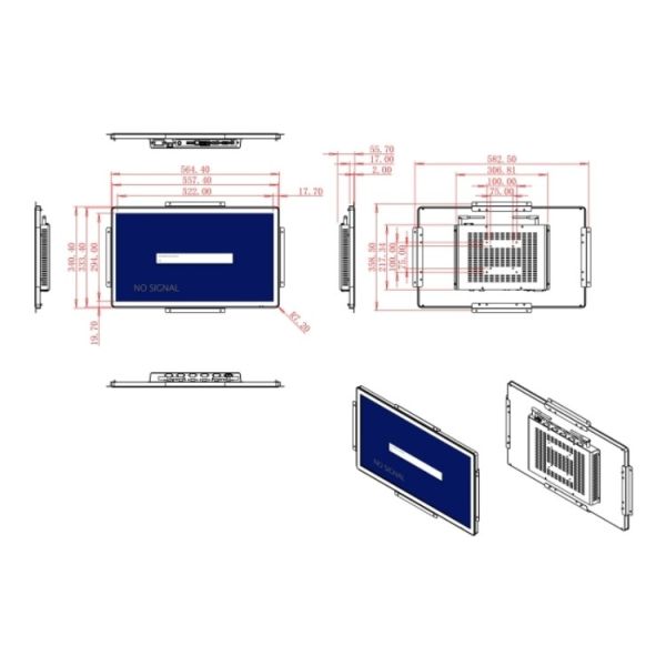 23.6-Inch Display for Automation Systems and Public Information Screens