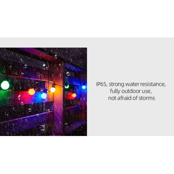 Spherical LED String Lamp , Lucency Milky christmas rope lights outdoor