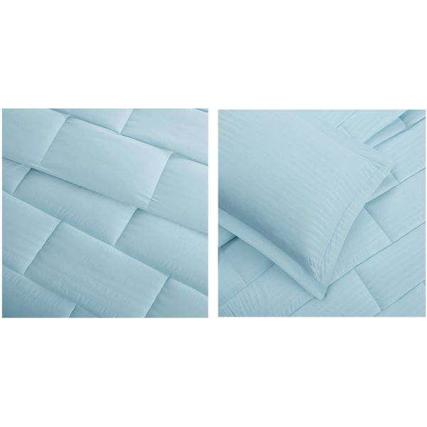 Seersucker Warm Queen Size Down Comforter , Summer Weight Down Comforter