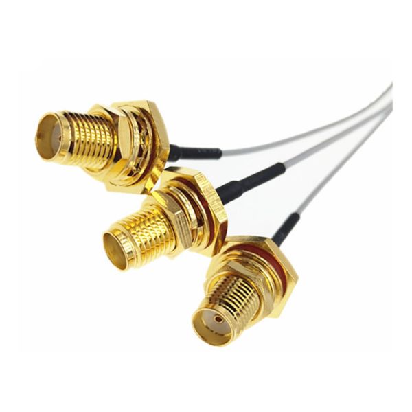 Waterproof IP67 SMA Female Connector With Ring To Ipex 150mm 1.13mm Pigtail RF Cable