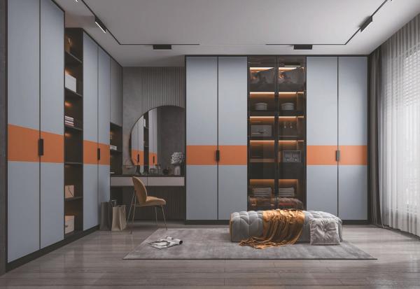 PVC Laminate Wardrobe Doors Sophisticated Design Mold Resistance