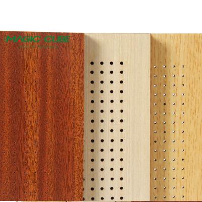 Painel de parede de MDF micro-perfurado de edifícios de alta densidade personalizado para absorção de som