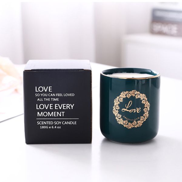 White Vegan Soy Candles Long Lasting Strong Scented Blue Campanula Scent