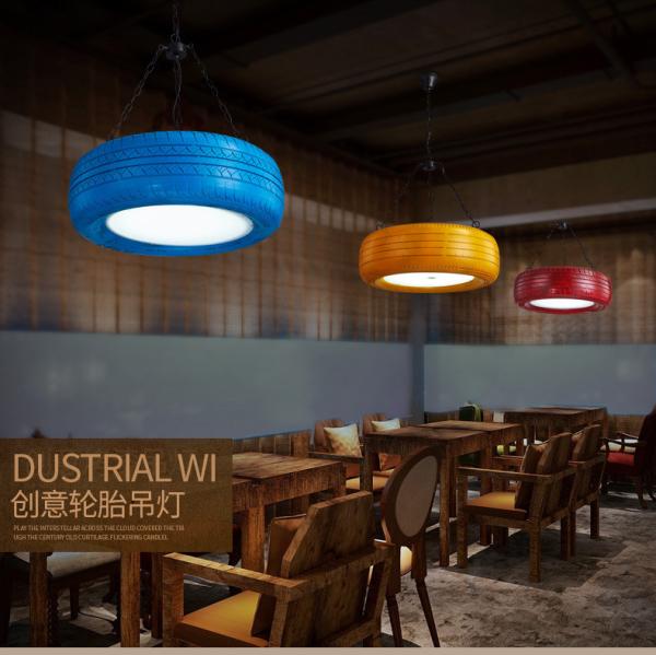 Loft Industrial Wind Tire Pendant Light Color LED Lamp Bead Hanging retro chandelier(WH-VP-132)