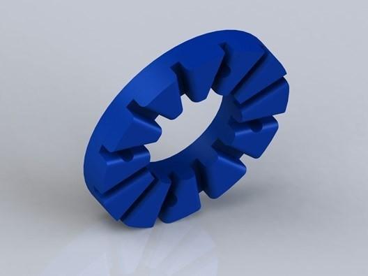 Water Lubricated Thrust Bearing With Elastomeric Polymer Long-Lasting Performance
