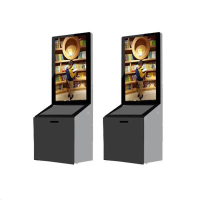 43 Inch Standing Advertising Display Bulit In Android / PC System With Donation Box