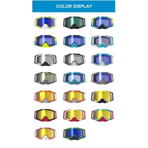 Windproof Anti-Scratch Motocross Goggles with Customized Color and Optional Face Foam