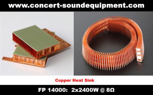 2 Channel Stereo Power Amplifier FP 14000 With NEUTRIK Connectors And Copper Heat Sink