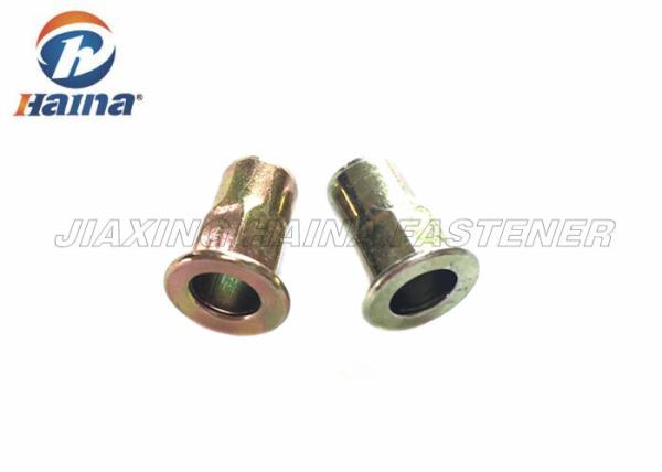Carbon Steel  4.8 6.8 Half Hex Yellow Zinc Plated Blind Rivets Nuts