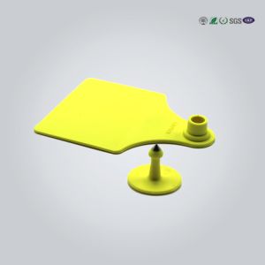 Наградные бирки уха качества РФИД животные подгоняли напечатанную логотипом аттестацию ИСО