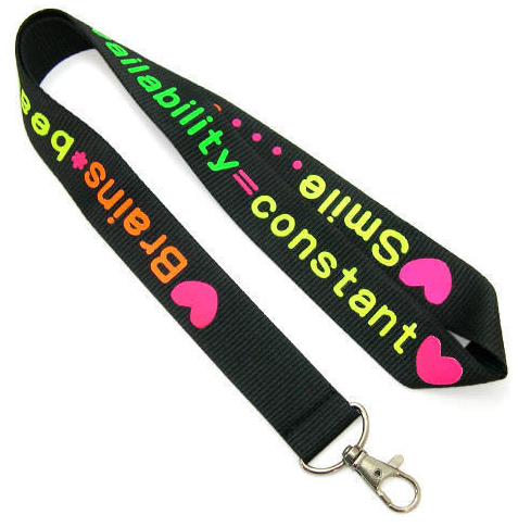 Light Weight Custom Cotton Lanyards Screen Printing Logos Premium Raw Polyesters