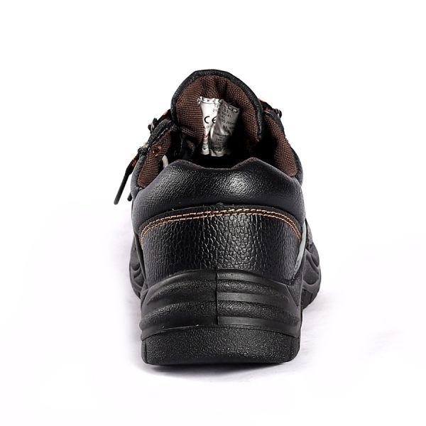Slip Resistant PU Sole EVA Puncture Industrial Safety Shoes Comfortable Steel Toe Leather