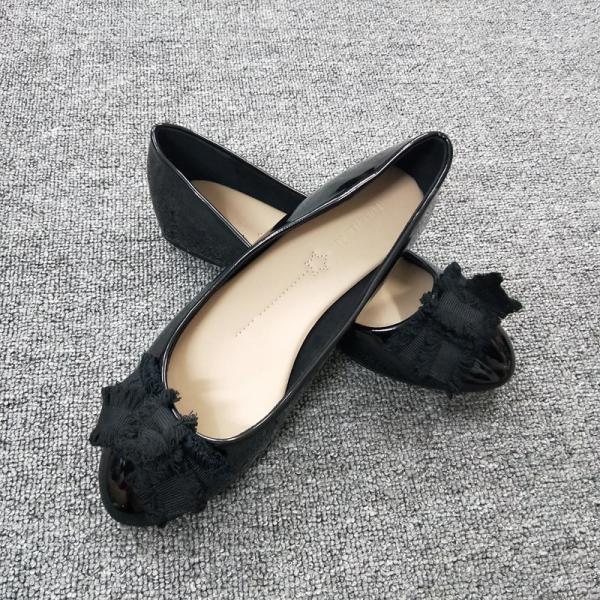 Foldable Deerskin Ladies Flat Dress Shoes EUR 35-40 Leather Ballerina Shoes