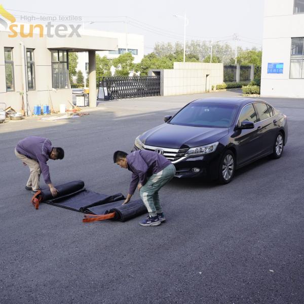 Car Fire Blanket Aims To Reduce The Smoke Damage To Buildings And Other Vehicles