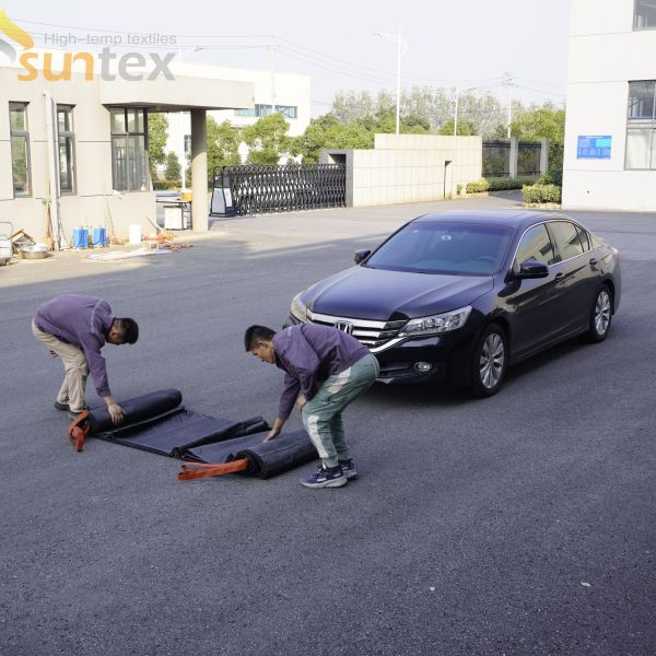 Dual-Action Suntex Fire Blanket for EV Cars: Suppress Flames and Release Smoke Safely with Thermal Resistance 550℃/1000℃