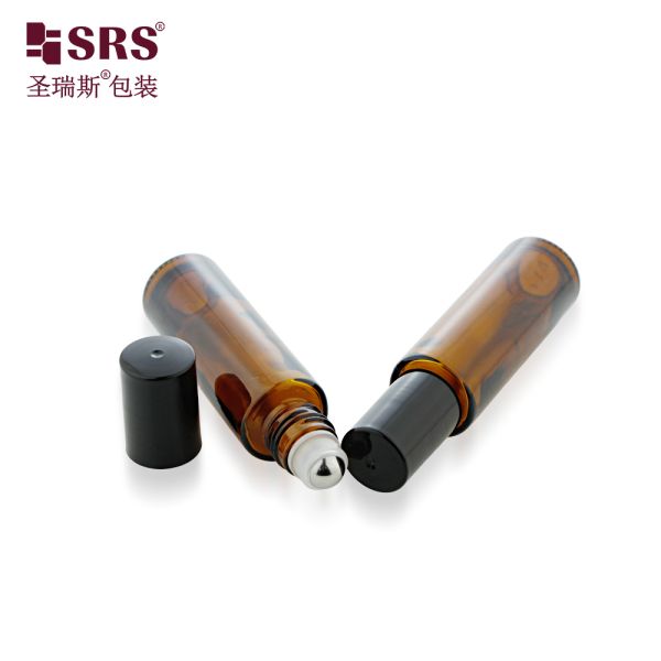 Molded Glass Roll On Bottle 15Ml Multiple Roller Balls Caps for Essential Oil Perfume Nail Care Oil