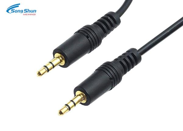 Custom 3.5 Mm Audio Wire Car Aux Cord For Stereo Headphone Headset 7/0.16 Bare Copper