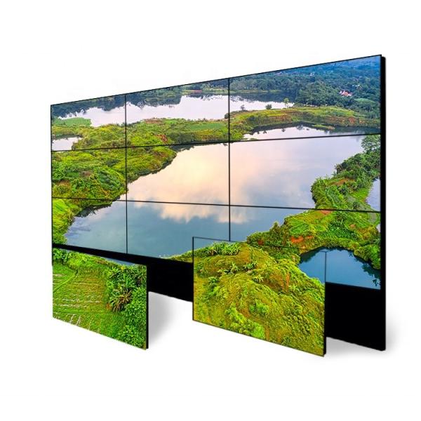 RGB Vertical Stripe LCD Video Wall Anti Glare 1.7mm Bezel Width 21KG 3x3 video wall size 55inch
