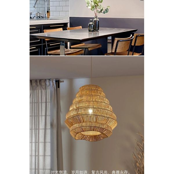 Kitchen LED Hanging Lamp bar Designer lamp Creative birdcage light Bamboo Weaving pendant lamp(WH-WP-125)