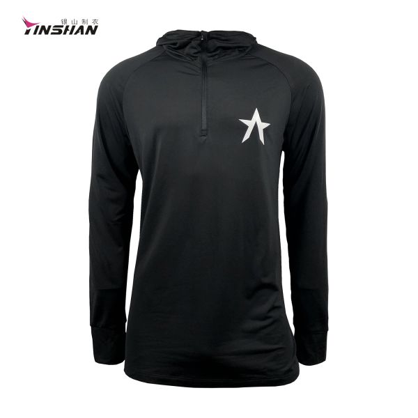 Custom Designs Black Polyester Running Sports Hoodie With Logo Printing 100% F1 Clothes