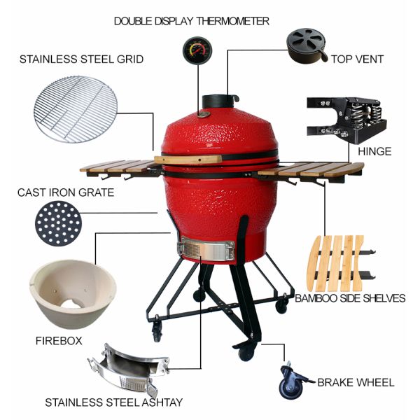 KIMSTONE the Most Popular of 22 Inch OUTDOOR  Kamado Kitchen Restaurant Charcoal Griller