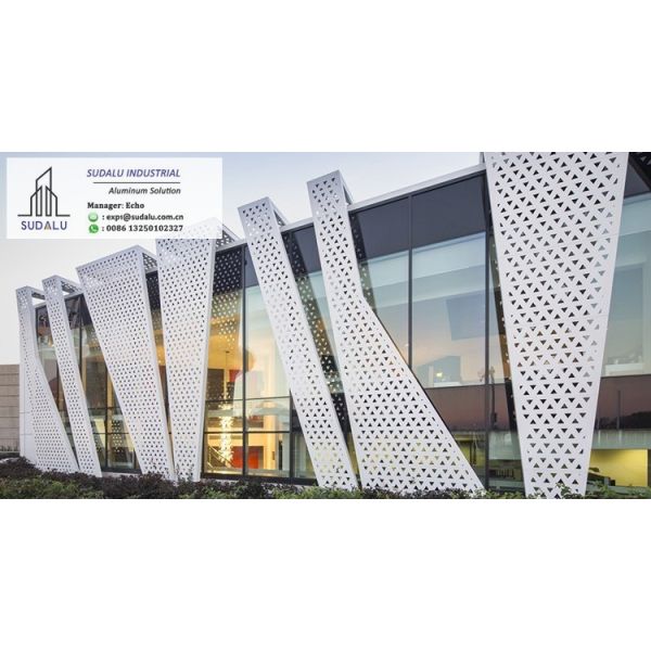 SUDALU RAL Colors Laser Cutting Panels Outdoor Aluminum Facade Cladding Wall Panel