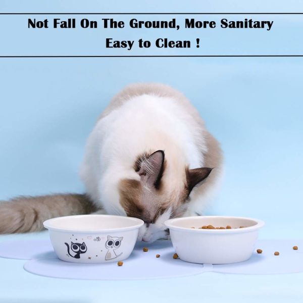 Силиконовый коврик для кормления домашних животных Коврик для кошек для собак с поднятым краем Противоскользящий водонепроницаемый коврик для домашних животных Коврик для кормления домашних животных