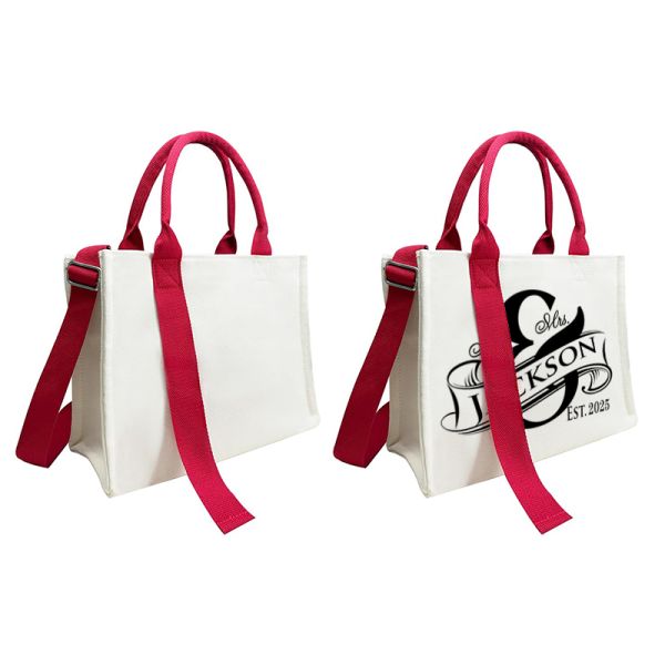 Personalized Heavy Duty Sublimation Canvas Tote Bags With Shoulder Strap Blank Custom Logo Fashion Beach Bag For Women