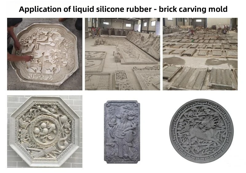 Cure de estaño industrial RTV-2 caucho de silicio líquido para molde de tallado de ladrillos