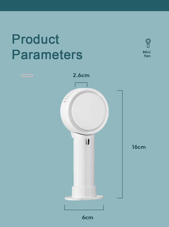 Bladeless портативное вращение 180 градусов вентилятора 10hours USB Handheld на открытом воздухе охлаждая