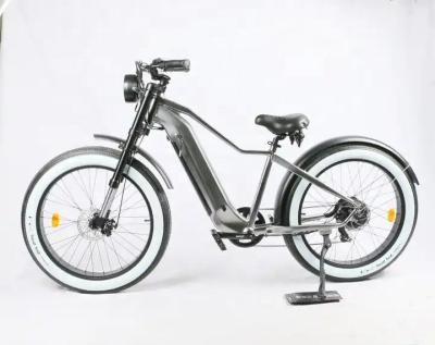 Retro Beach Cruiser Electric Bicycle 48V 750W 26 Inch Fat Tire E Bike 15Ah Battery