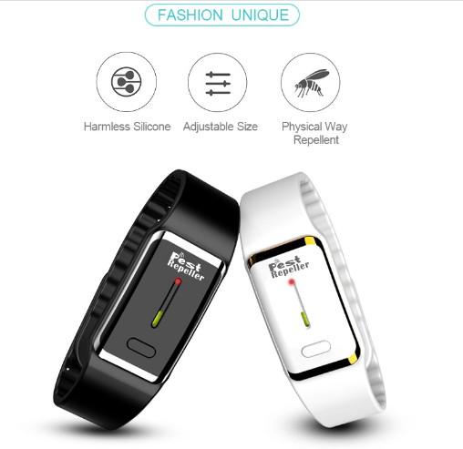 Women Men Ultrasonic Mosquito Repellent 8 Meter Insect Control Bracelet outdoor