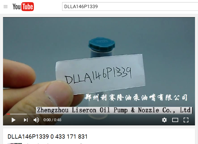 ERIKC DLLA146P1339 For BOS MAN fuel spray nozzle common rail DLLA 146 P 1339 auto injector nozzle 0 433 171 831