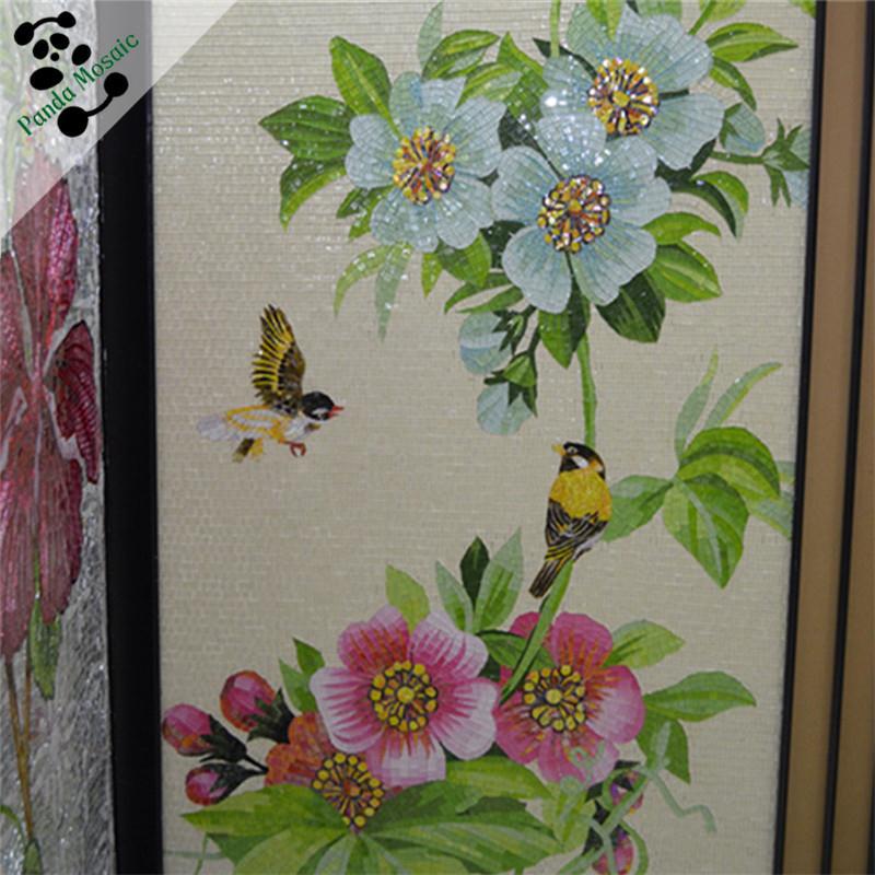 Mb Smm30 Exterior Wall Murals Living Rooms Interior Wall Tile Design Mosaic Flower Pattern Mural