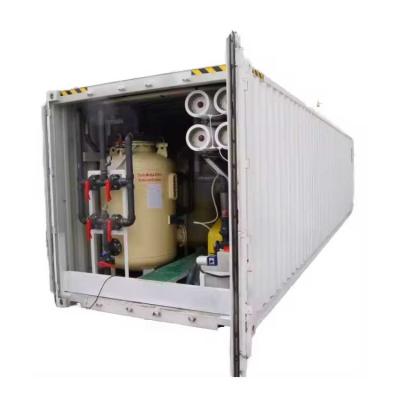 UPVC SS Desalinização Equipamento de osmose reversa para recipiente de água potável Instalação móvel de purificação de água salgada