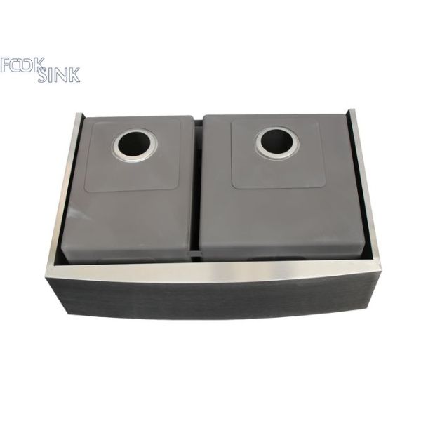 Modern Farmhouse Apron Front Stainless Steel 304 Double Bowl Kitchen Sink
