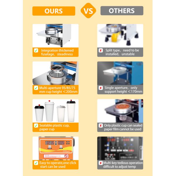 Бульба чайная чашка уплотнитель упаковочная машина 205*265*490 мм чашки уплотнитель машина вместимостью 1 чашка