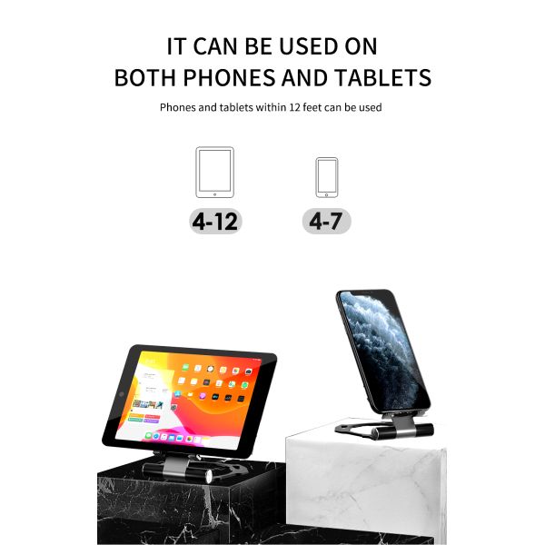 2.3CM Height L10cm Foldable Aluminum Alloy Phone Holder Shock Proof