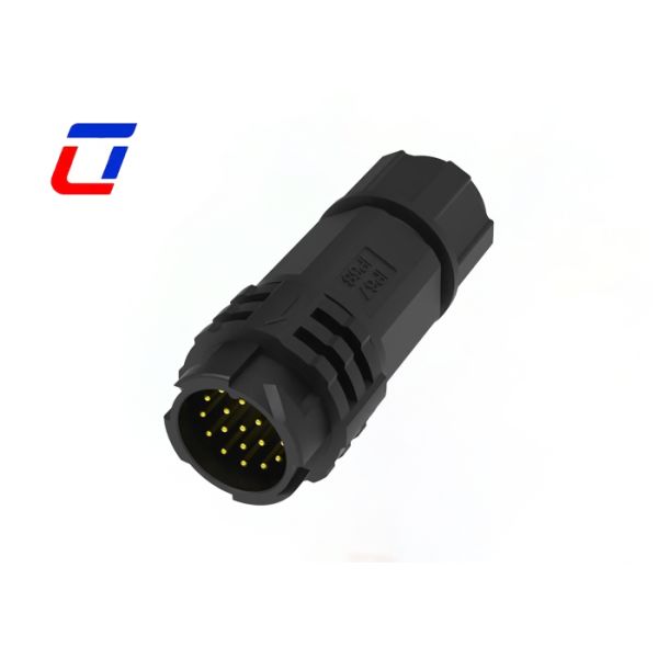 Connecteur circulaire à 18 broches M19 fil à fil Connecteurs électriques à verrouillage rapide extérieur