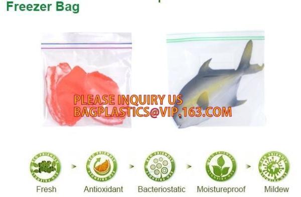 Double zip seal packaging bag, Double sealed food storage custom printed plastic zip lock bag, Moisture Proof plastic go
