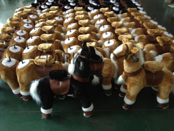Unicorn Ride On Pony Horse Toy For Kids / Modern Amusement Park Rides